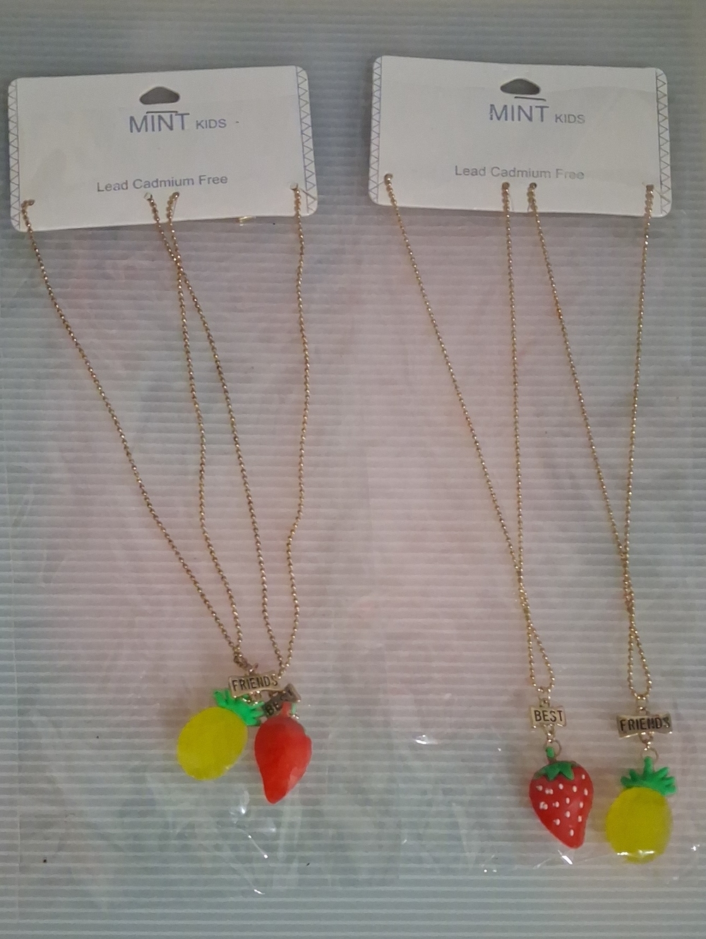 MINT Kids Gold-Tone Necklace Set with Fruit Charms